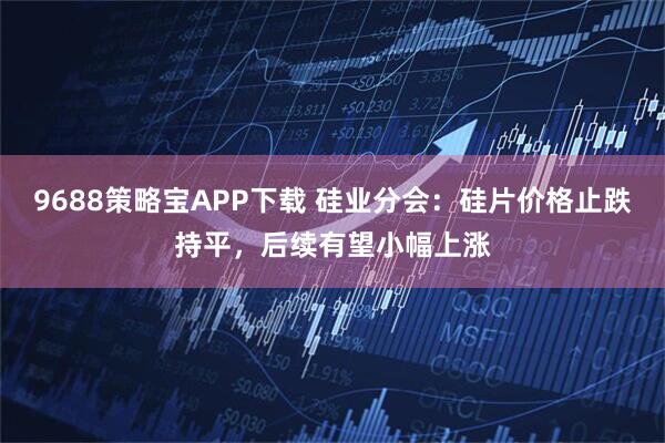 9688策略宝APP下载 硅业分会：硅片价格止跌持平，后续有望小幅上涨