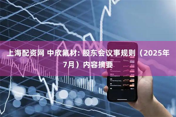 上海配资网 中欣氟材: 股东会议事规则（2025年7月）内容摘要